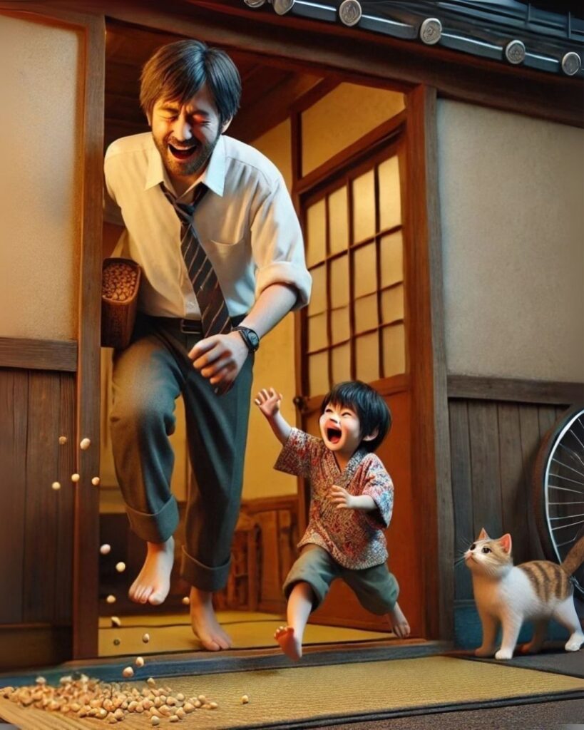 末吉俳句日記「節分や 鬼は外より 豆あられ」俳句イメージ画像