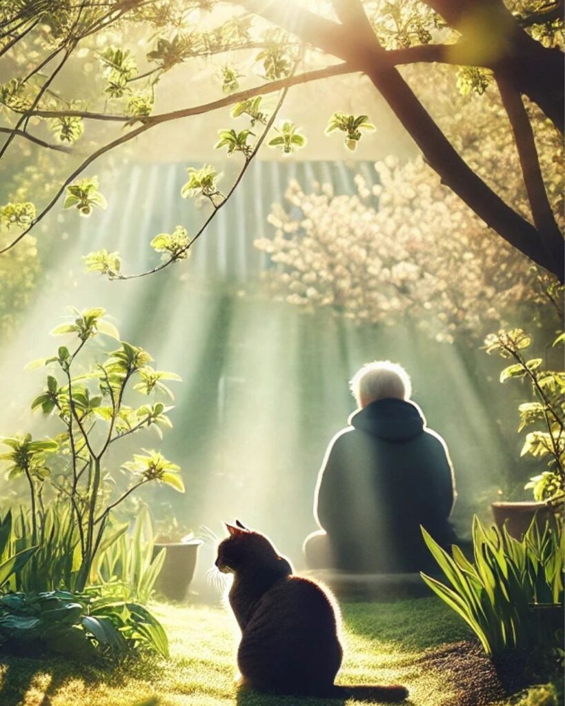 末吉俳句日記「春うらら 猫と分け合う 日なたぼこ」俳句イメージ画像