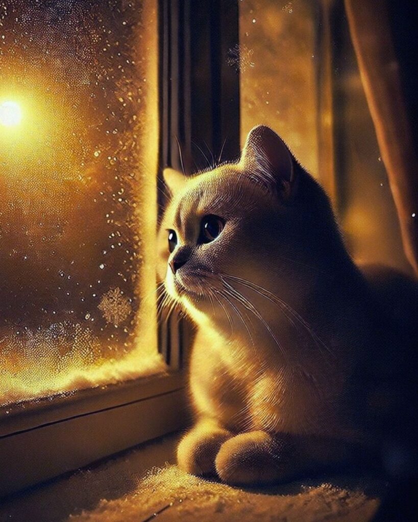末吉俳句日記「うすき灯や ひとみ映して 猫の恋」俳句イメージ画像