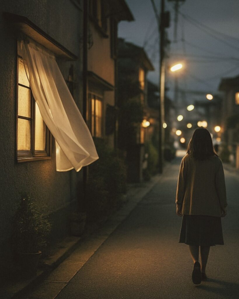 わたぼうし短歌帖「そこはかに 馴染む夜風の 言葉なく
燈火見惚れて 想いわずらう」短歌イメージ画像