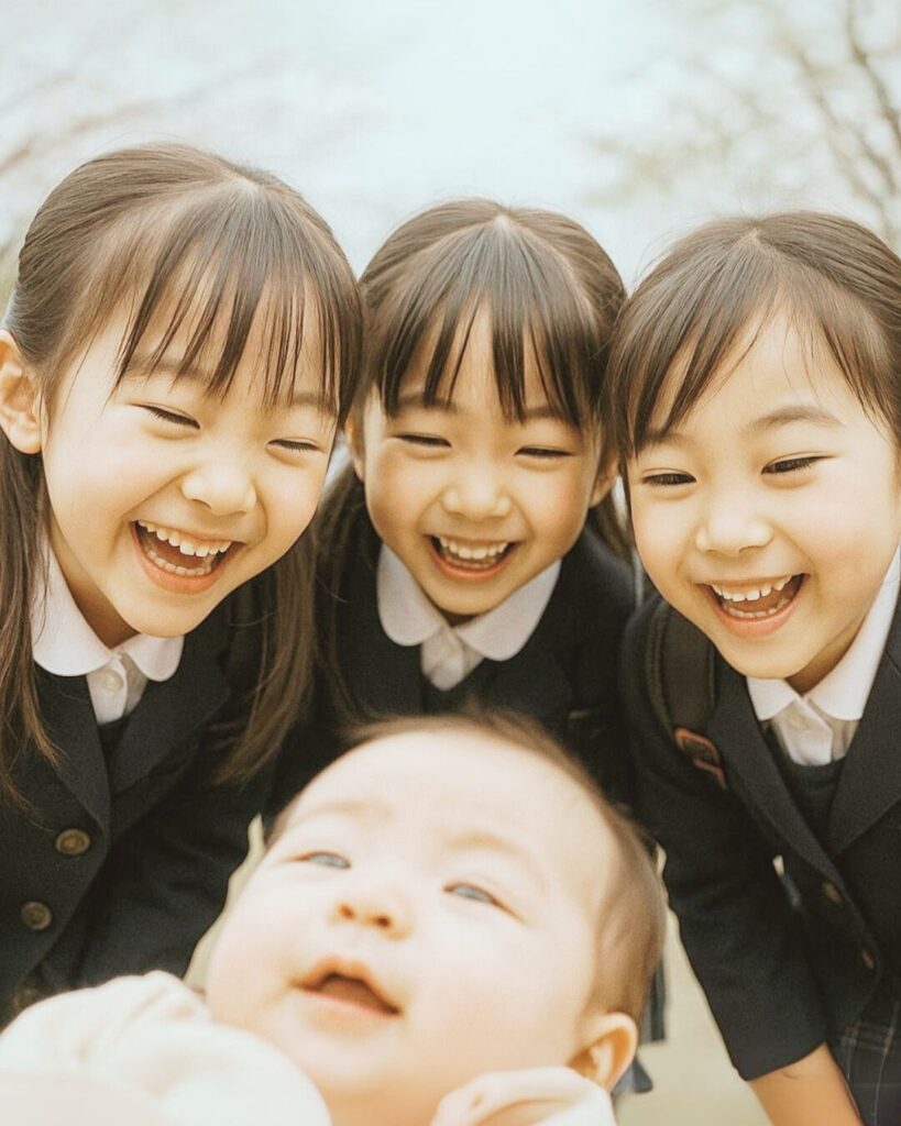末吉俳句日記「春曇り 乳飲み子あやす 一年生」俳句イメージ画像