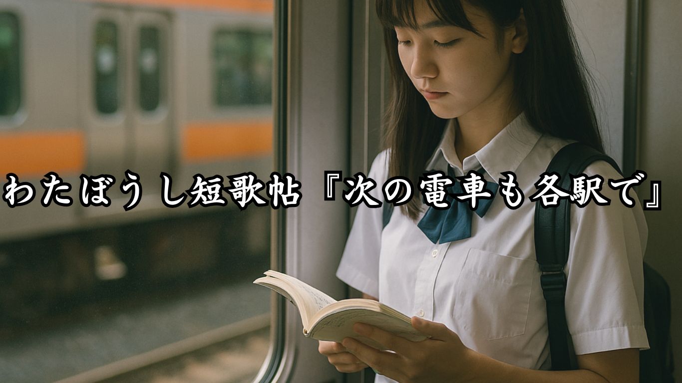 わたぼうし短歌帖『次の電車も各駅で』タイトルイメージ画像