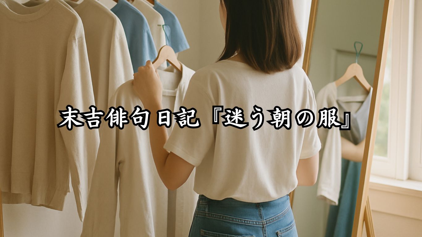 末吉俳句日記『迷う朝の服』タイトルイメージ