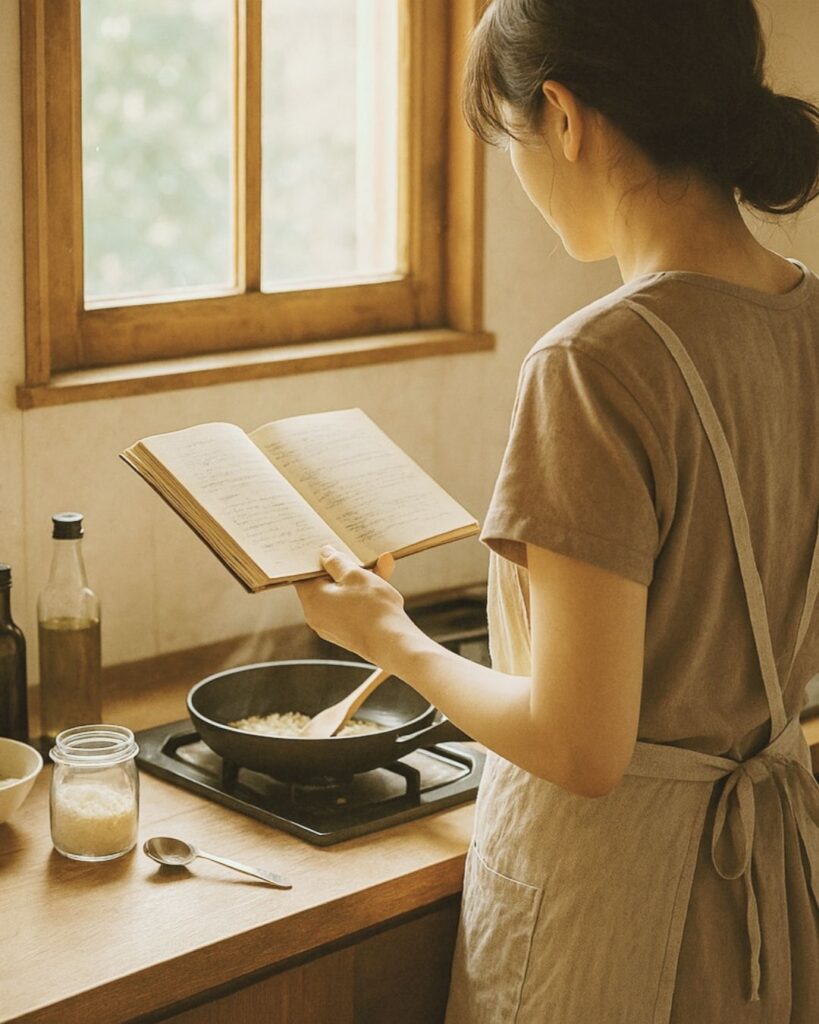 わたぼうし短歌帖「味紡ぐ 母との会話 答え無く ――
「これでいいの?」と まよう塩味」短歌イメージ画像