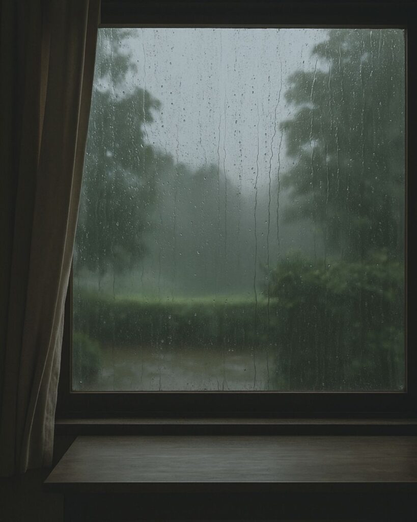 末吉俳句日記「梅雨の午後 ひとりの部屋に 雨音だけ」俳句イメージ画像