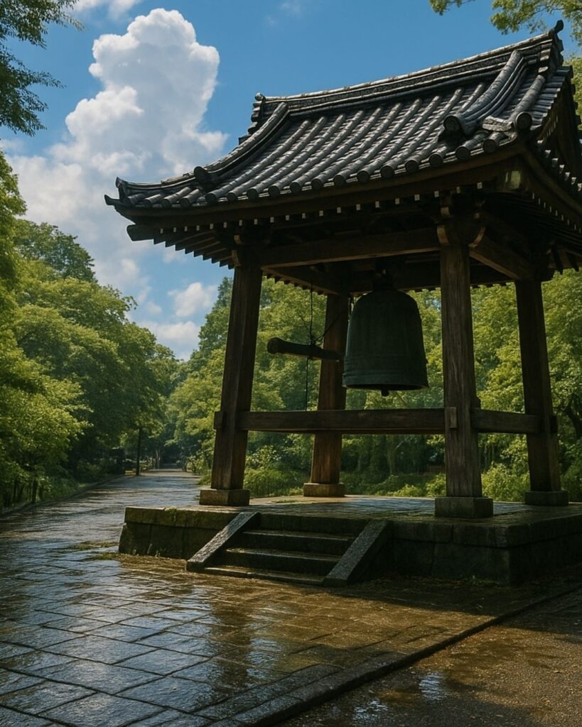 末吉俳句日記「鐘ひとつ とどめる碧の 仲夏かな」俳句イメージ画像