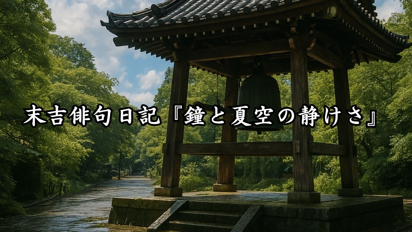 末吉俳句日記『鐘と夏空の静けさ』タイトルイメージ