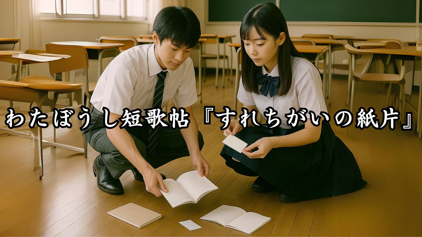 わたぼうし短歌帖『すれちがいの紙片』タイトルイメージ画像