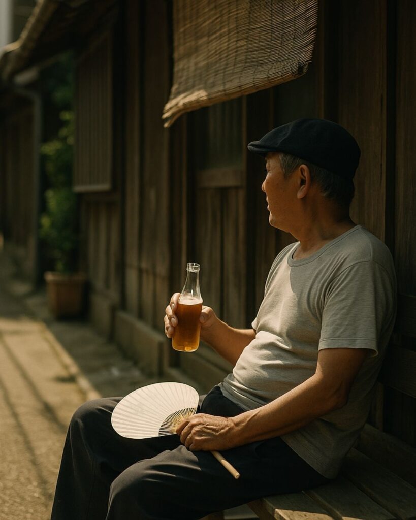 末吉俳句日記「一口を　いざなう喉の　納涼かな」俳句イメージ画像