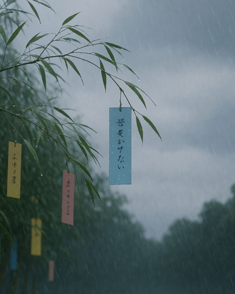 末吉俳句日記「七夕や 逢瀬かすみて ままならぬ」俳句イメージ画像