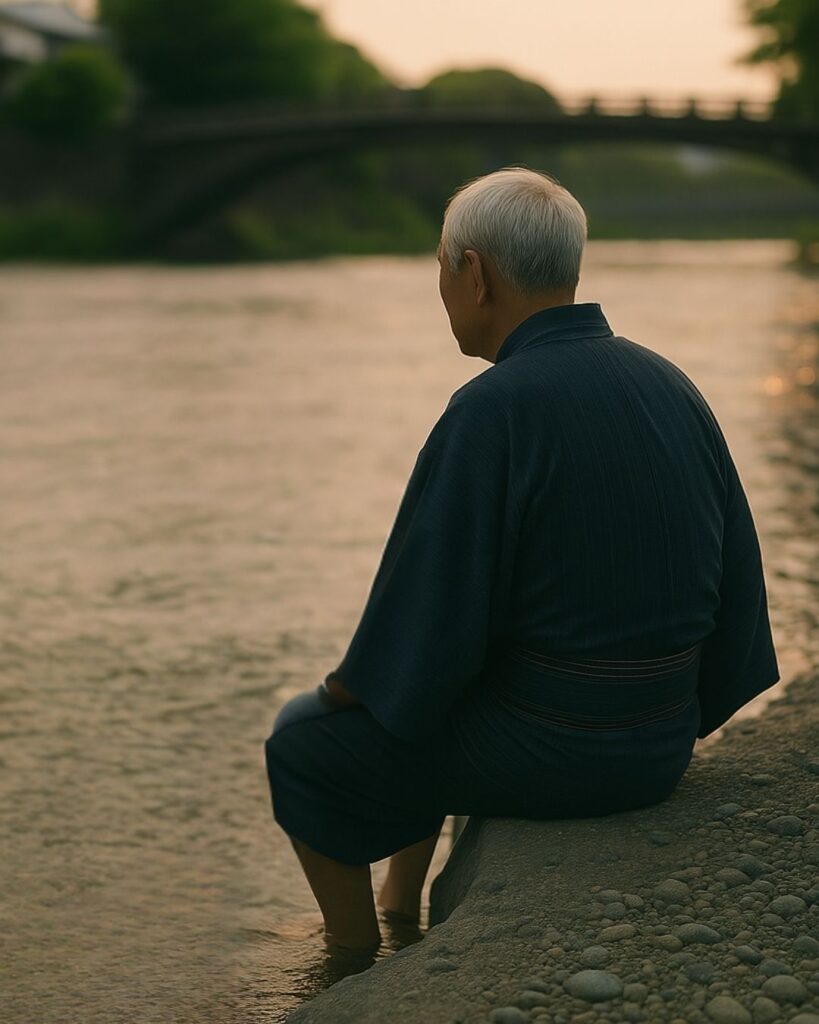 わたぼうし短歌帖「涼風と 足にさざ波 暑気払い
老いのとなりに 夏のやさしさ」短歌イメージ画像