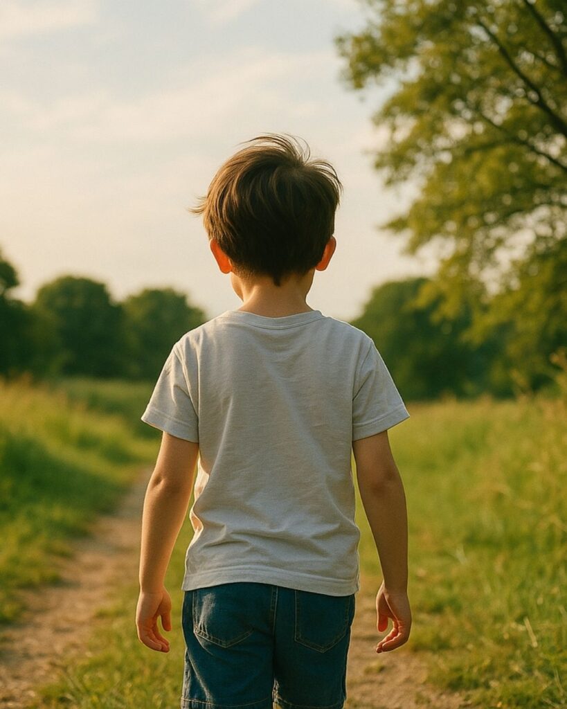 わたぼうし短歌帖「懐かしき 風の語り部 吹き抜けて
わが子背中に 追憶の空へ」短歌イメージ画像