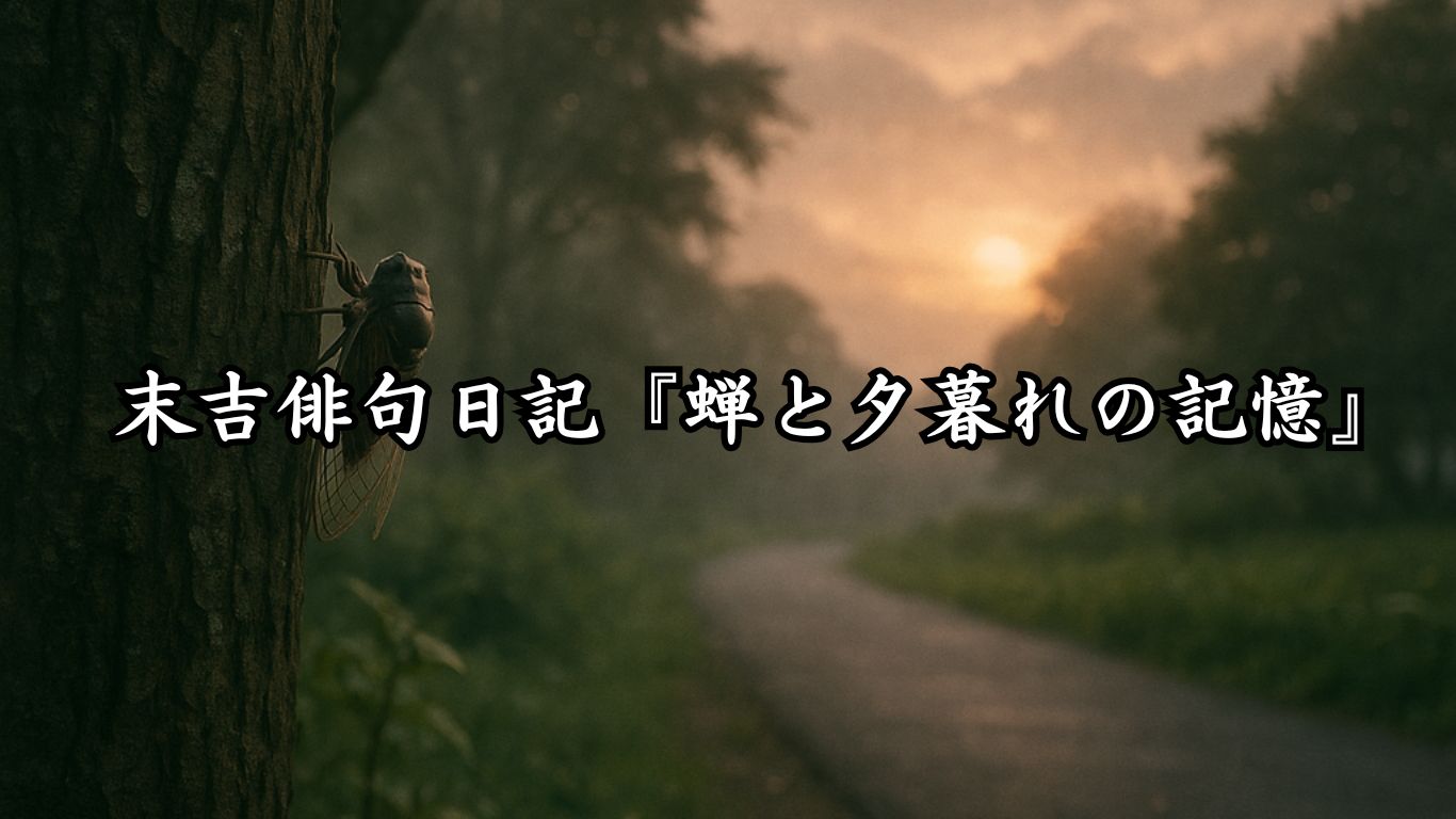末吉俳句日記『蝉と夕暮れの記憶』タイトルイメージ