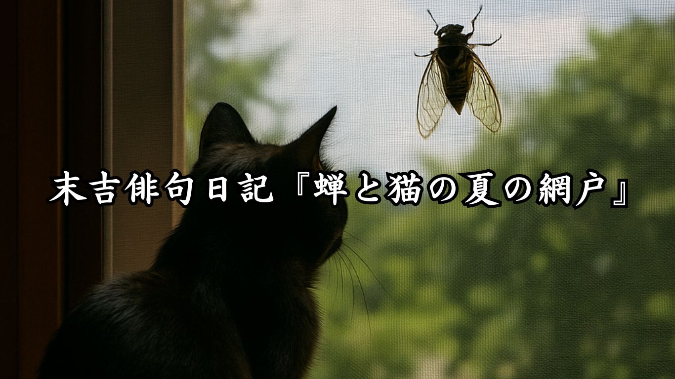 末吉俳句日記『蝉と猫の夏の網戸』タイトルイメージ