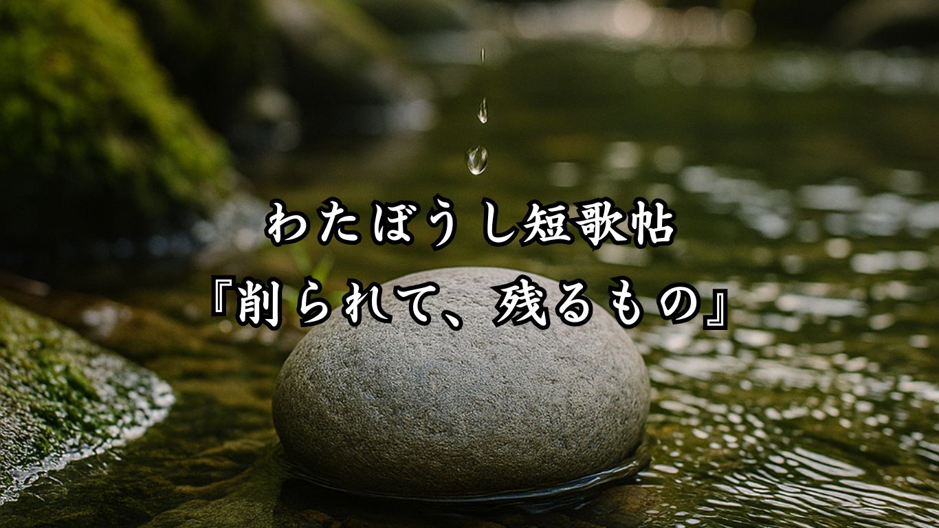 わたぼうし短歌帖『削られて、残るもの』タイトルイメージ画像