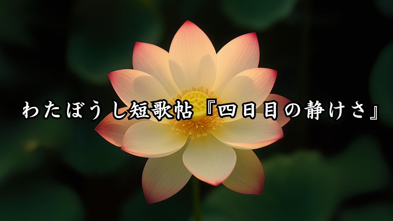 わたぼうし短歌帖『四日目の静けさ』タイトルイメージ画像