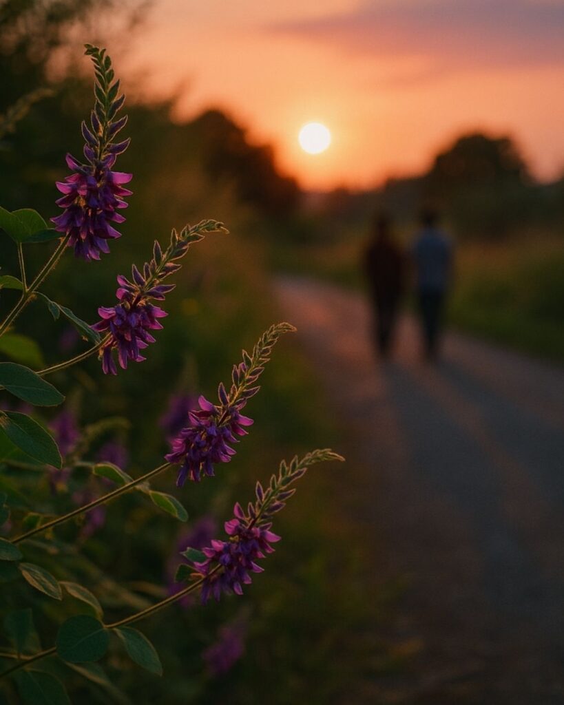わたぼうし短歌帖「葛咲きて　裏見忘るる　夕の道
寄り添う影に　秋風は澄む」短歌イメージ画像