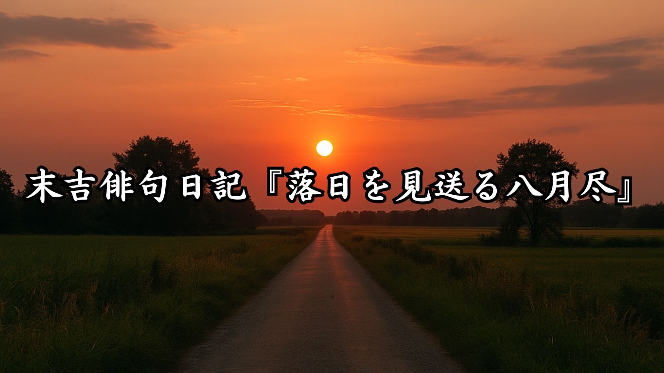 末吉俳句日記『落日を見送る八月尽』タイトルイメージ