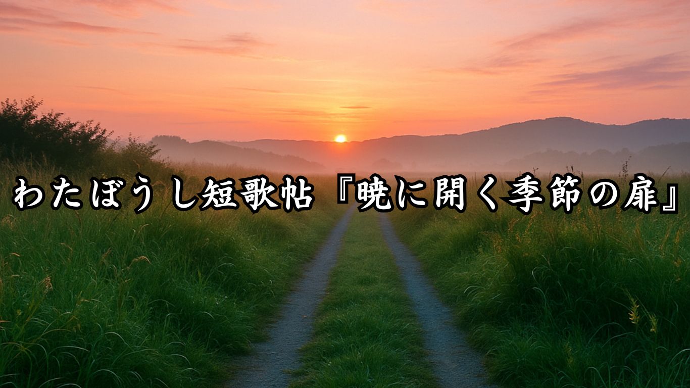 わたぼうし短歌帖『暁に開く季節の扉』タイトルイメージ画像