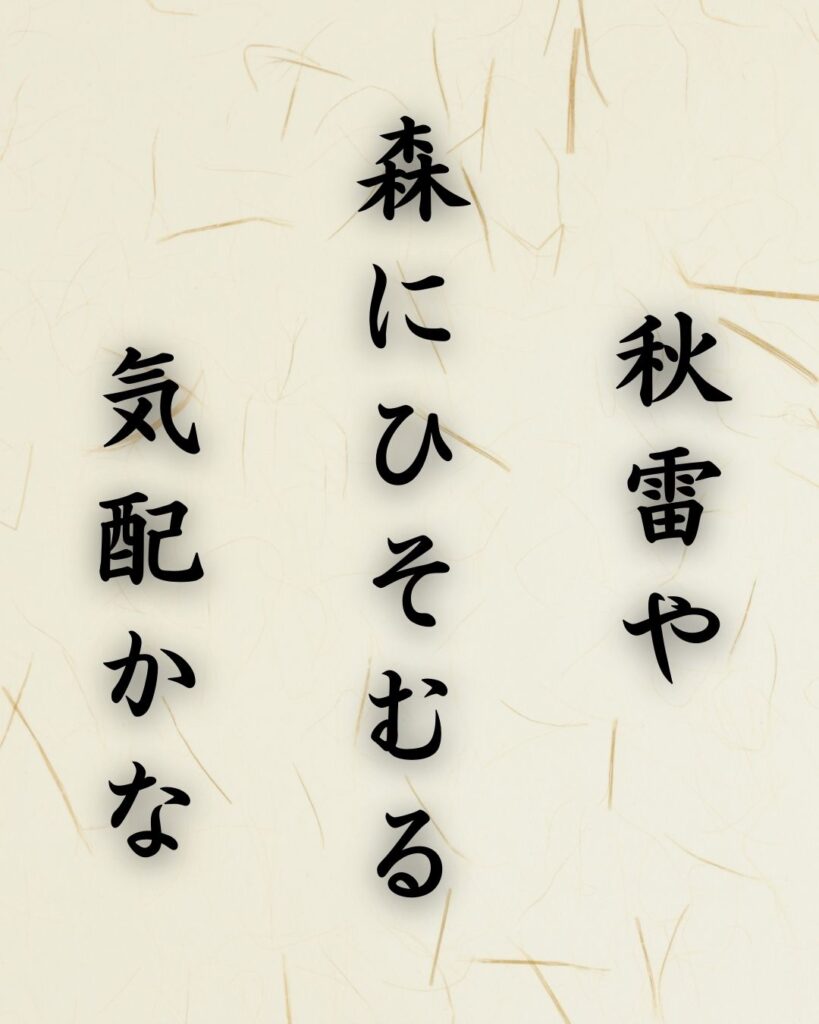 末吉俳句日記「野分越え 小さき虫の 声とだえ」俳句テキスト画像
