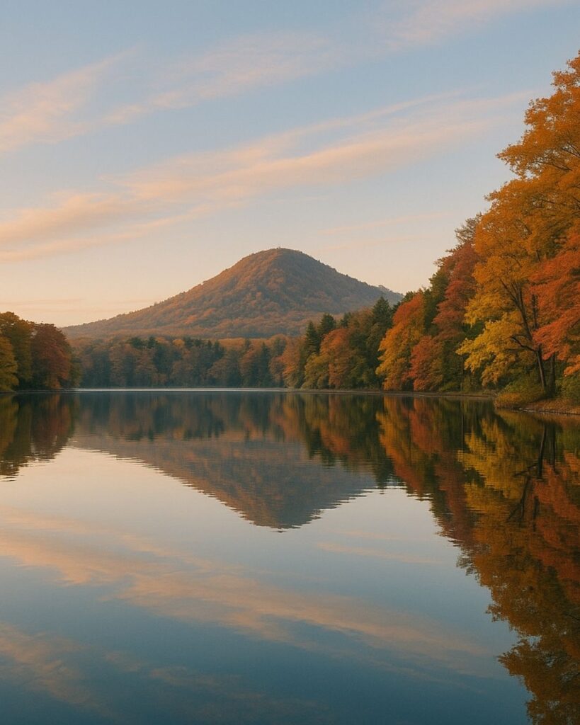 末吉俳句日記「霧深し たどりて路は 黄葉になり」俳句イメージ画像