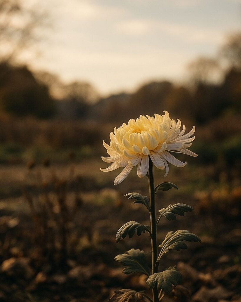 末吉俳句日記「晩菊や 色は孤高に 澄みとほし」俳句イメージ画像