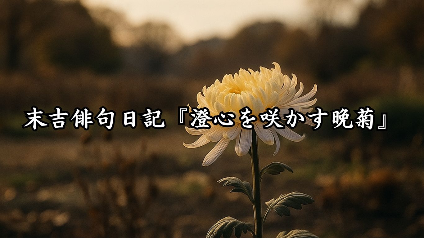 末吉俳句日記末吉俳句日記『澄心を咲かす晩菊』タイトルイメージ