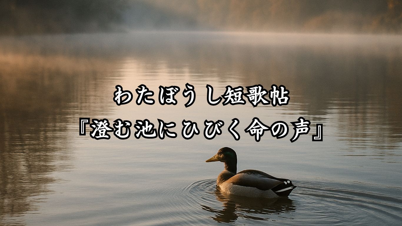わたぼうし短歌帖『澄む池にひびく命の声』タイトルイメージ画像