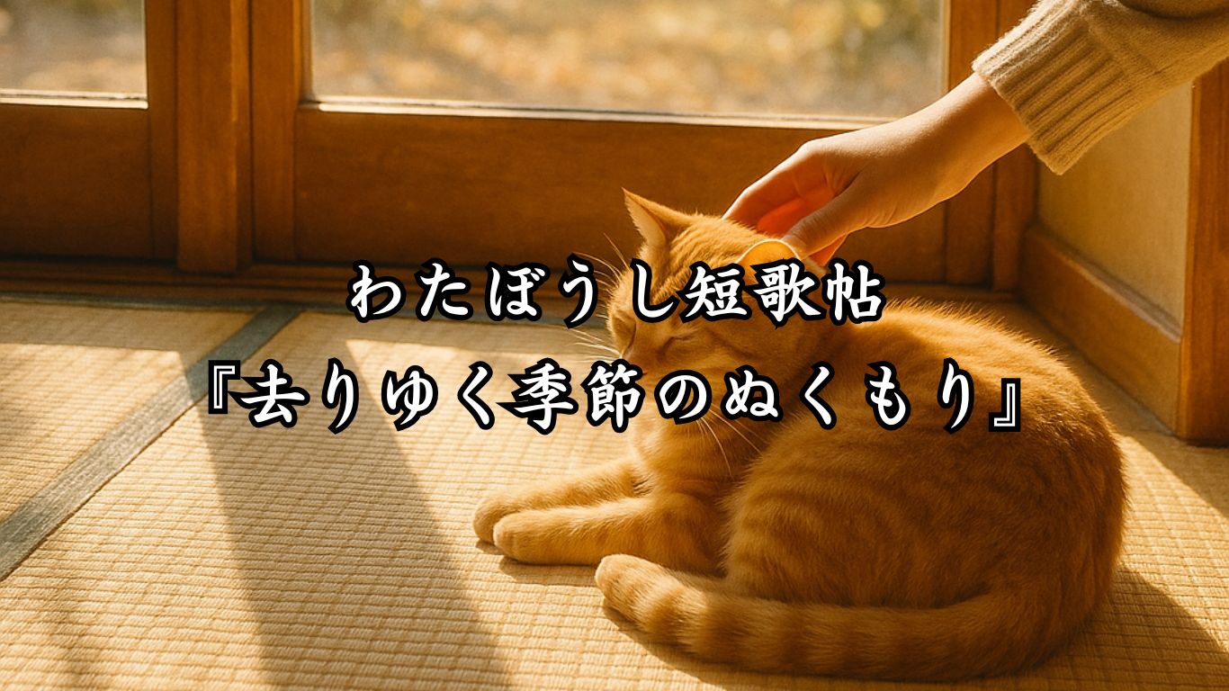 わたぼうし短歌帖『去りゆく季節のぬくもり』タイトルイメージ画像