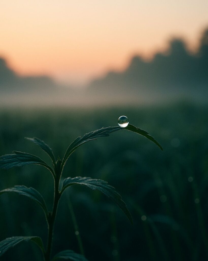 末吉俳句日記「白露や　葉づれくだりて　音もなし」俳句イメージ画像