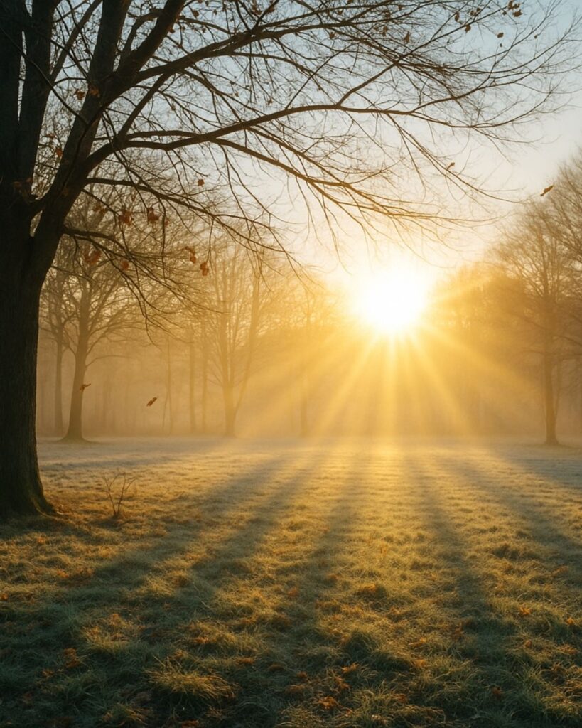 末吉俳句日記「凩や この陽あらたに 四方満つ」俳句イメージ画像