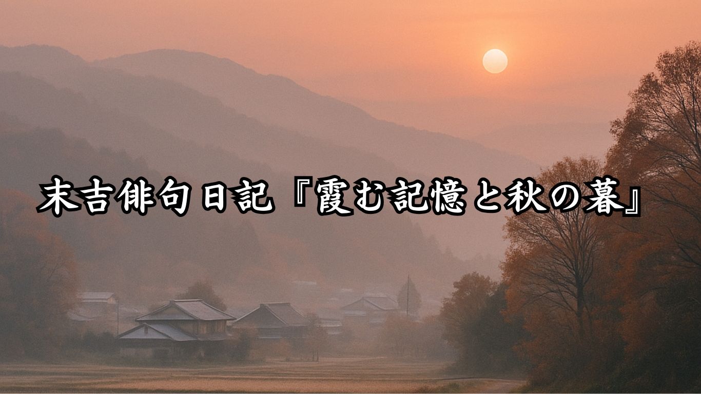 末吉俳句日記末吉俳句日記『霞む記憶と秋の暮』タイトルイメージ