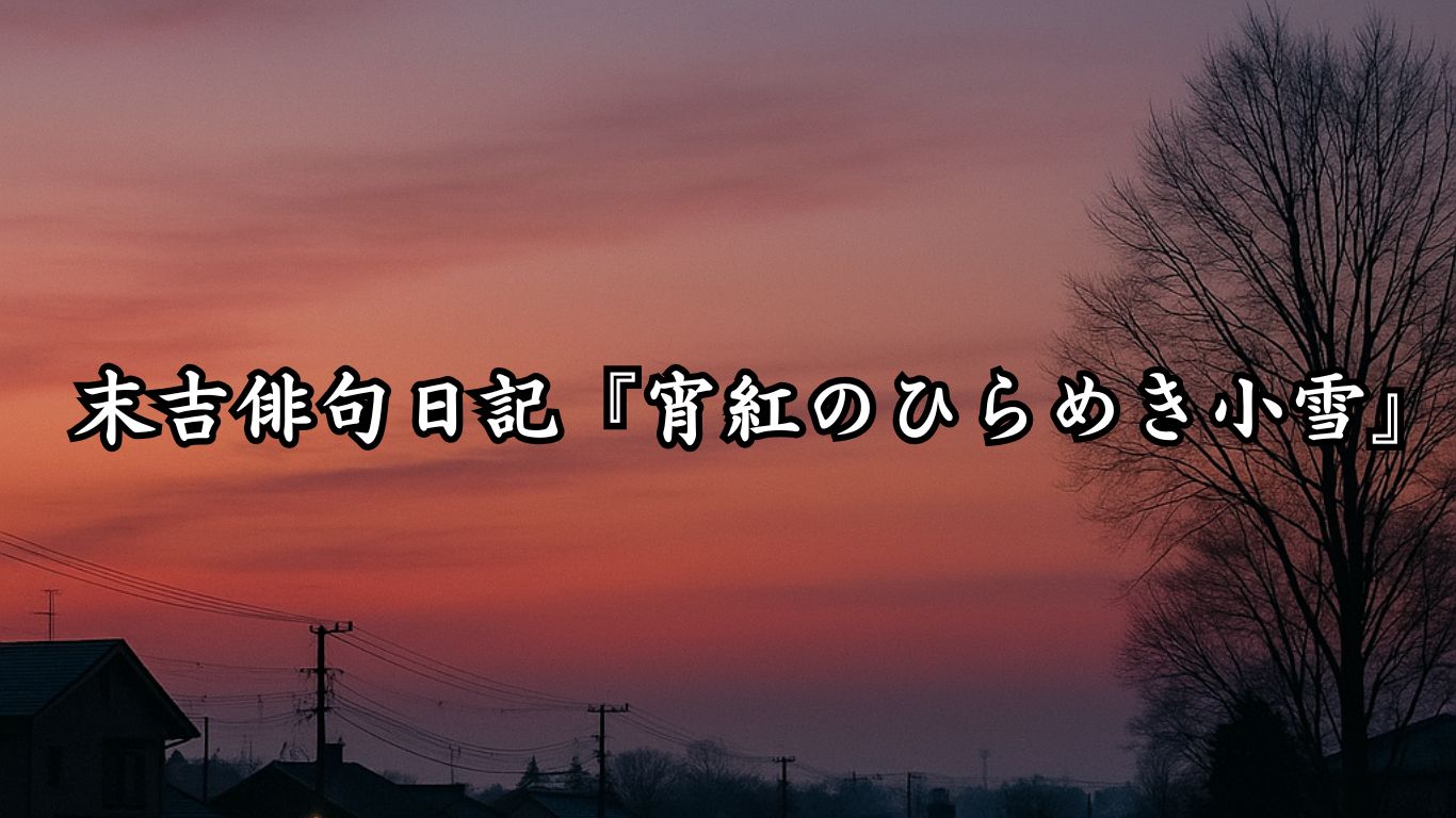 末吉俳句日記末吉俳句日記『宵紅のひらめき小雪』タイトルイメージ