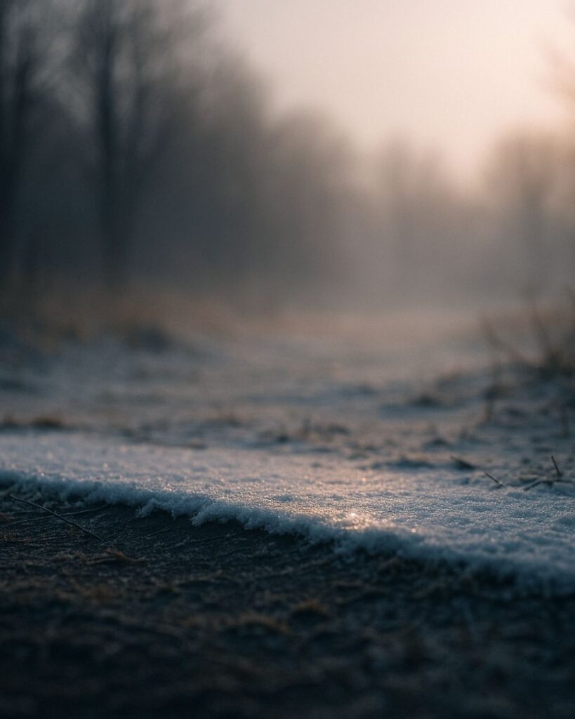 末吉俳句日記「薄雪の きはみ照らすや 朝の風」俳句イメージ画像