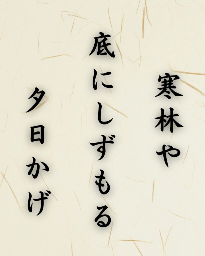 末吉俳句日記「冬ざれの 草も白みて 軒の下」俳句テキスト画像