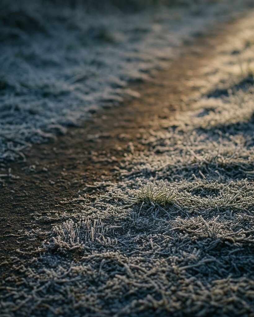 わたぼうし短歌帖「霜の声 足のさきより ひびき立ち
日向に入れば ただ消えにけり」短歌イメージ画像