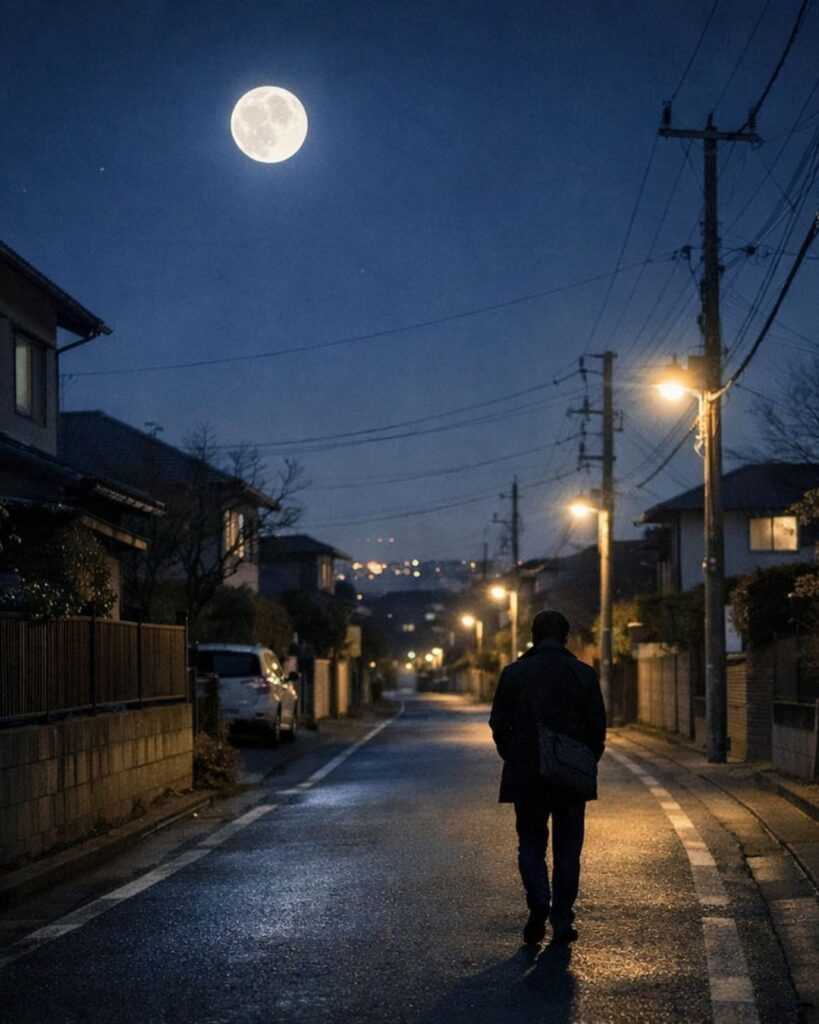 わたぼうし短歌帖「事始め 何もせぬまま 小寒の
月とならびて 帰る道かな」短歌イメージ画像