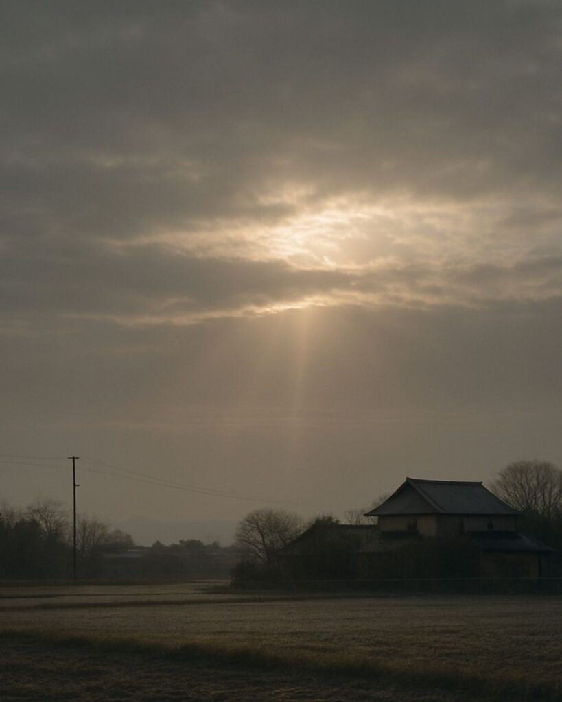わたぼうし短歌帖「うす白む 草のいぶきに 息ひそめ
暮らしの端と 冬はふかまり」短歌イメージ画像