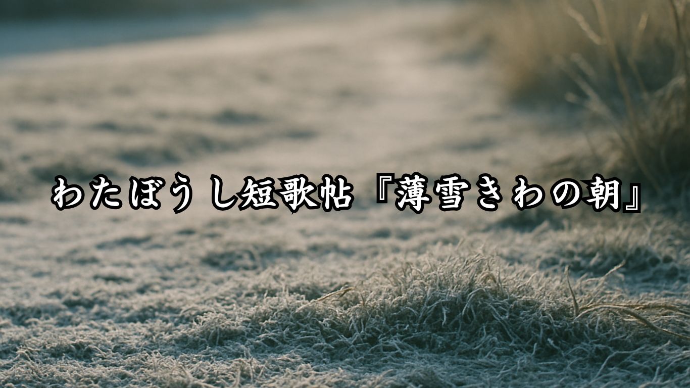 わたぼうし短歌帖『薄雪きわの朝』タイトルイメージ画像