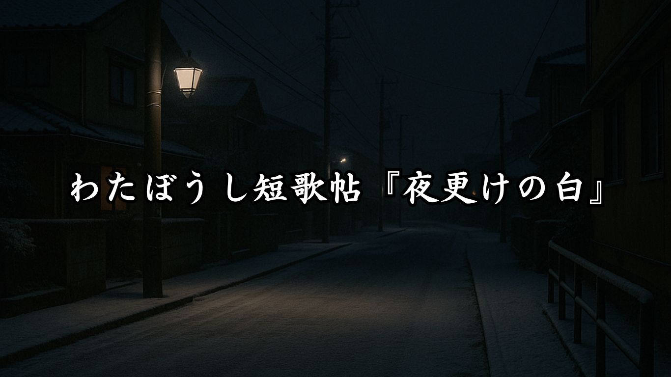 わたぼうし短歌帖『夜更けの白』タイトルイメージ画像