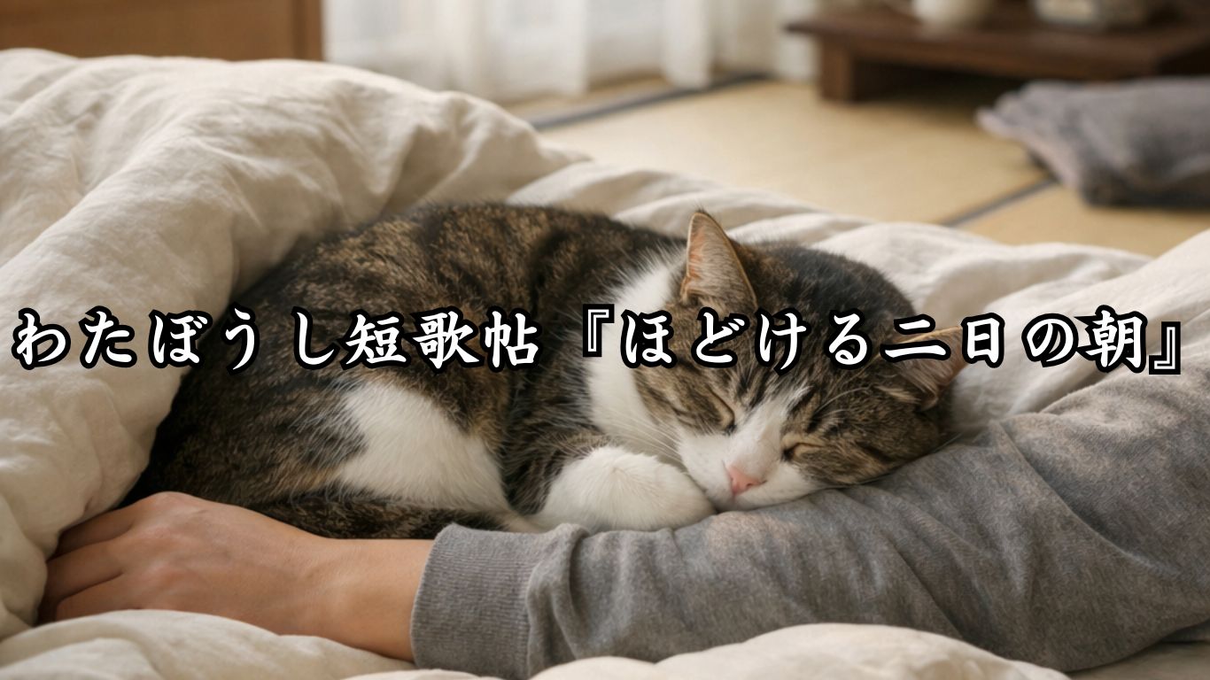 わたぼうし短歌帖『ほどける二日の朝』タイトルイメージ画像