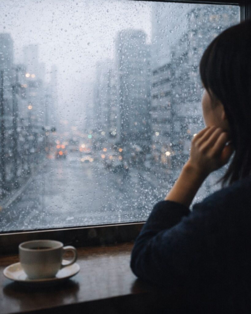 末吉俳句日記「霙打つ 雨か雪かの あはひかな」俳句イメージ画像