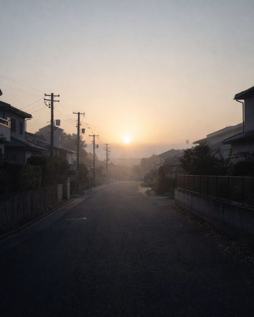 末吉俳句日記「冬灯の 小径を照らす 手前のみ」俳句イメージ画像