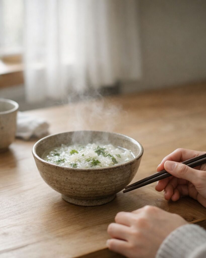 わたぼうし短歌帖「七草の 箸をとどめて ひと息を
粥のぬくもり 胸にあづくる」短歌イメージ画像