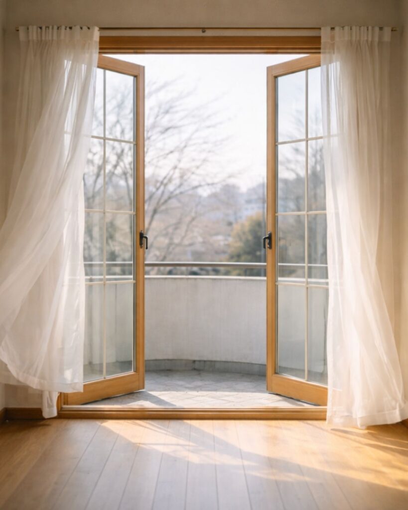 わたぼうし短歌帖「見上げれば　青に浮きたる　黄梅の
風の冷えにも　光立ちけり」短歌イメージ画像