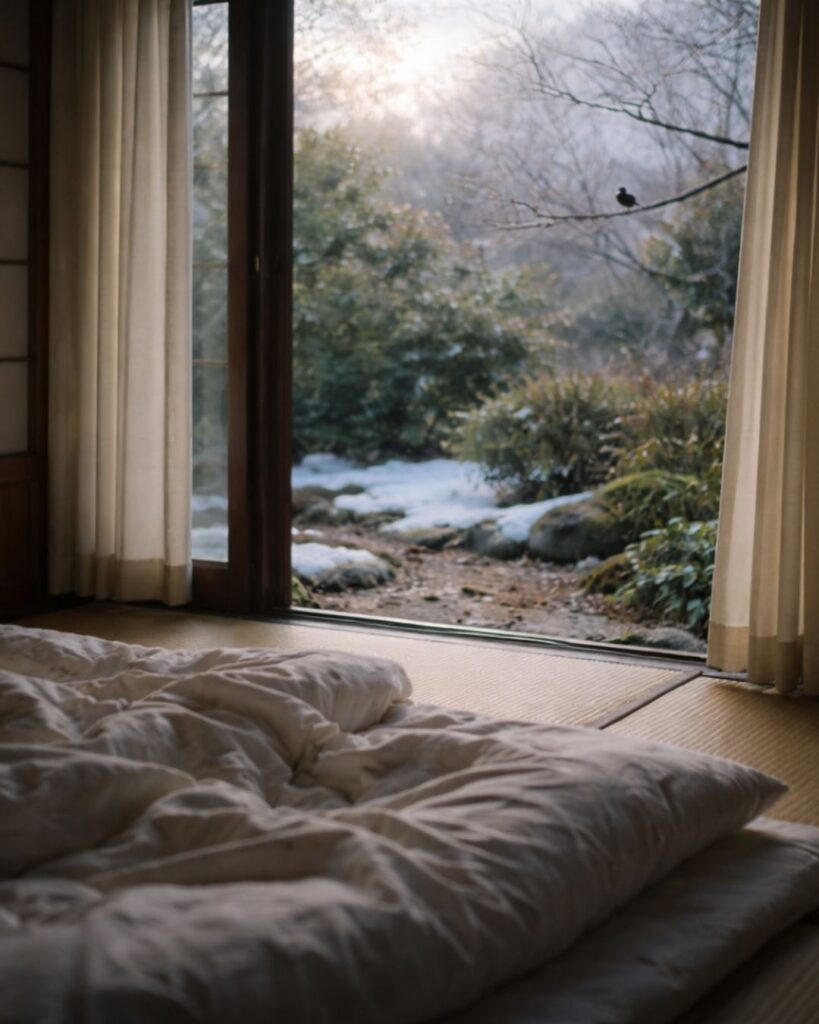 わたぼうし短歌帖「目覚むより 先に届きし 鳥の声
雨水の朝に 眠りほどきぬ」短歌イメージ画像