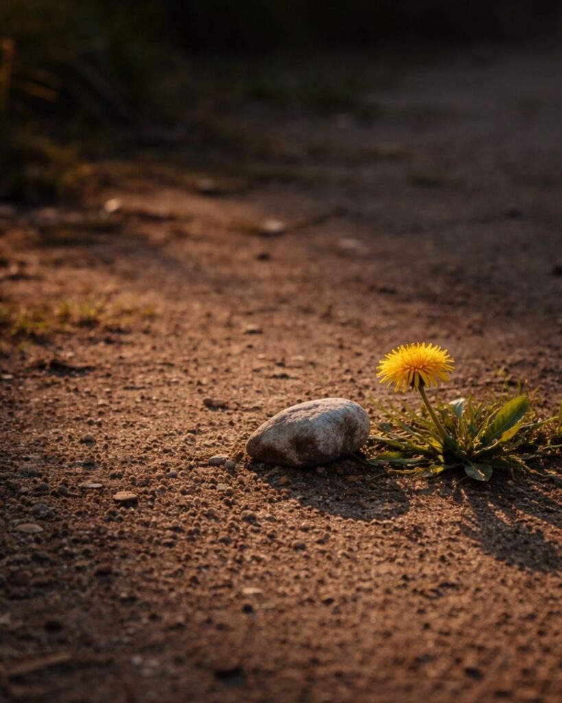 末吉俳句日記「かたはらに　たんぽぽひとつ　寄り添へり」俳句イメージ画像