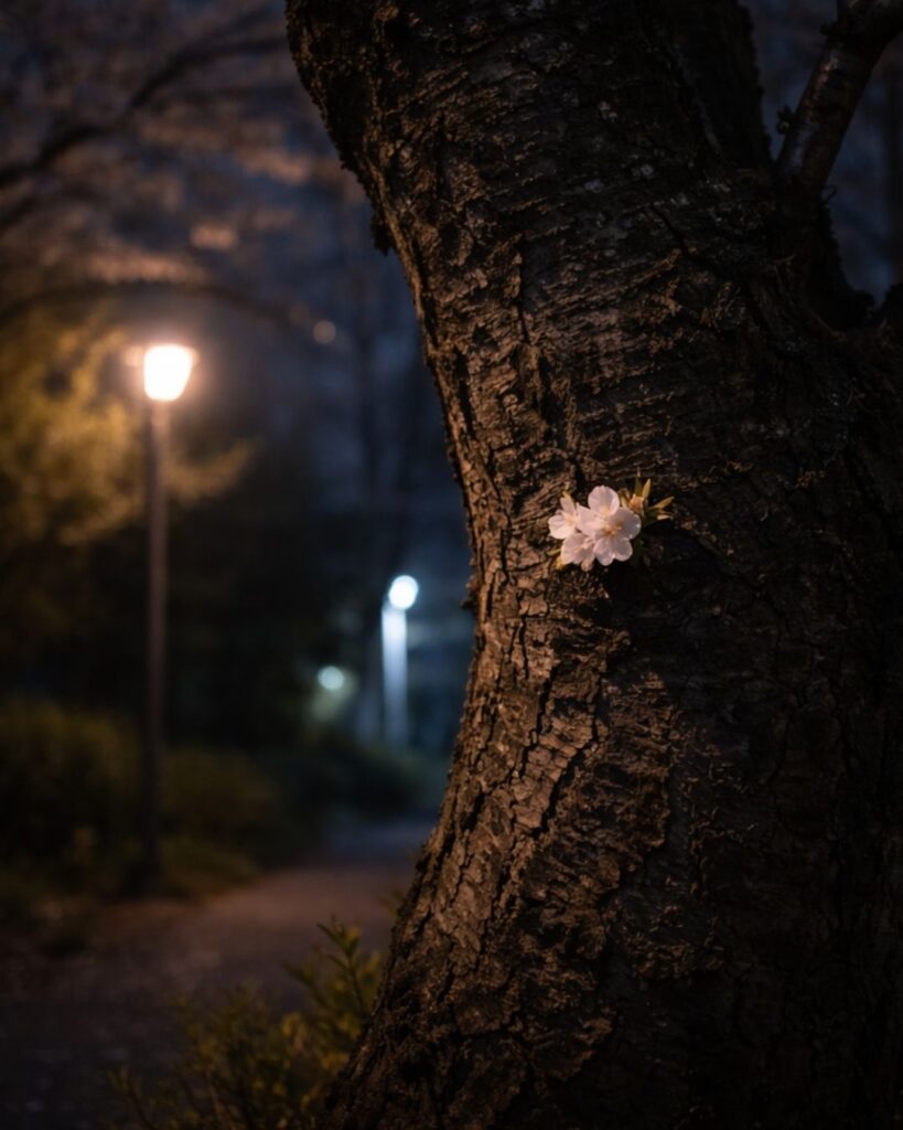 末吉俳句日記「桜の芽 雪をかぶせて ありのまま」俳句イメージ画像