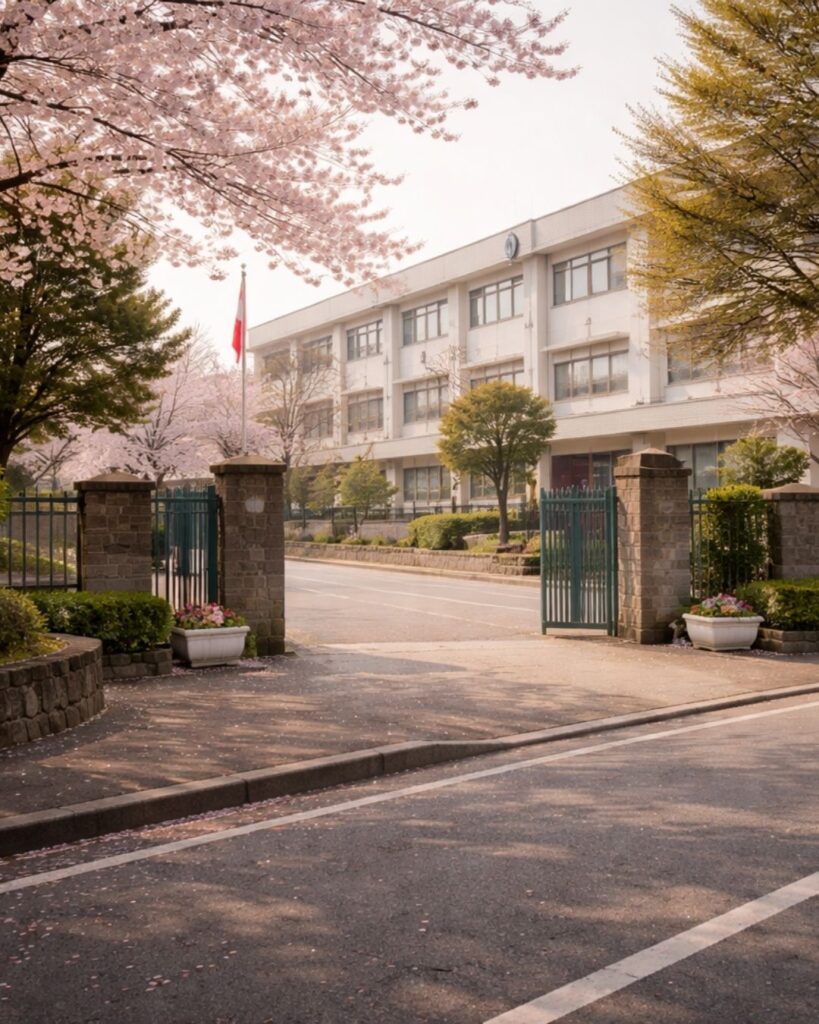 末吉俳句日記「卒業歌　通りすがりに　音のこし」俳句イメージ画像