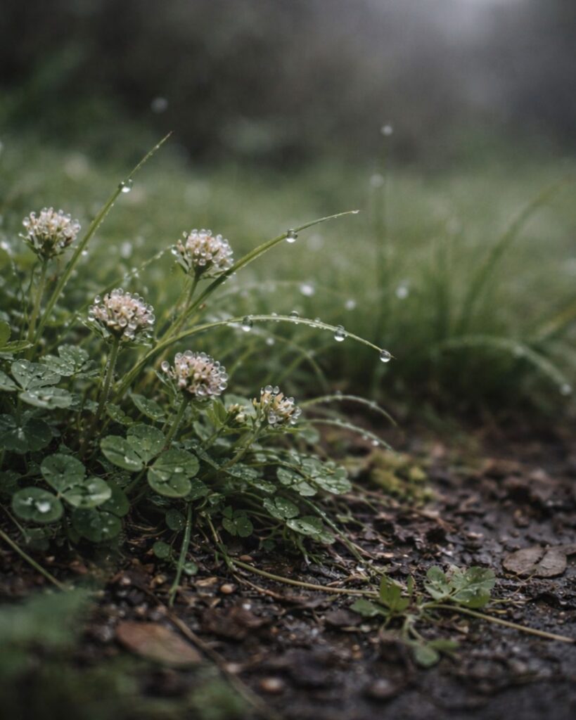 わたぼうし短歌帖「草花に 落ちゆくものの 名も言はず
色のみ深み 地よりもふかく」短歌イメージ画像